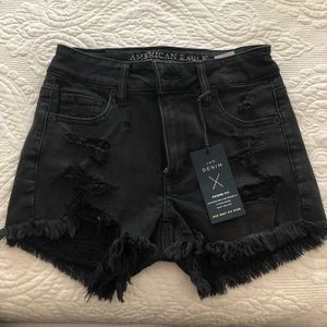 American Eagle Hi-Rise Shortie Shorts (Size 0)